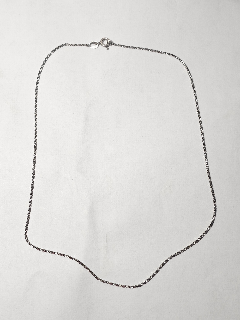 Sterling Silver 925 Rope Chain Necklace 16" Length - Picture 3 of 6
